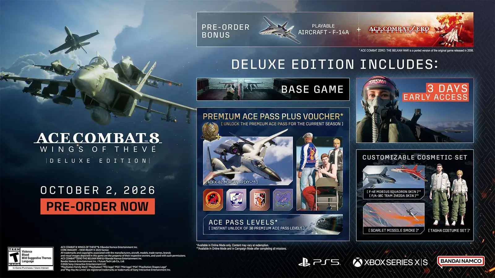 Official ACE COMBAT 8 Deluxe Edition storefront promotional panel