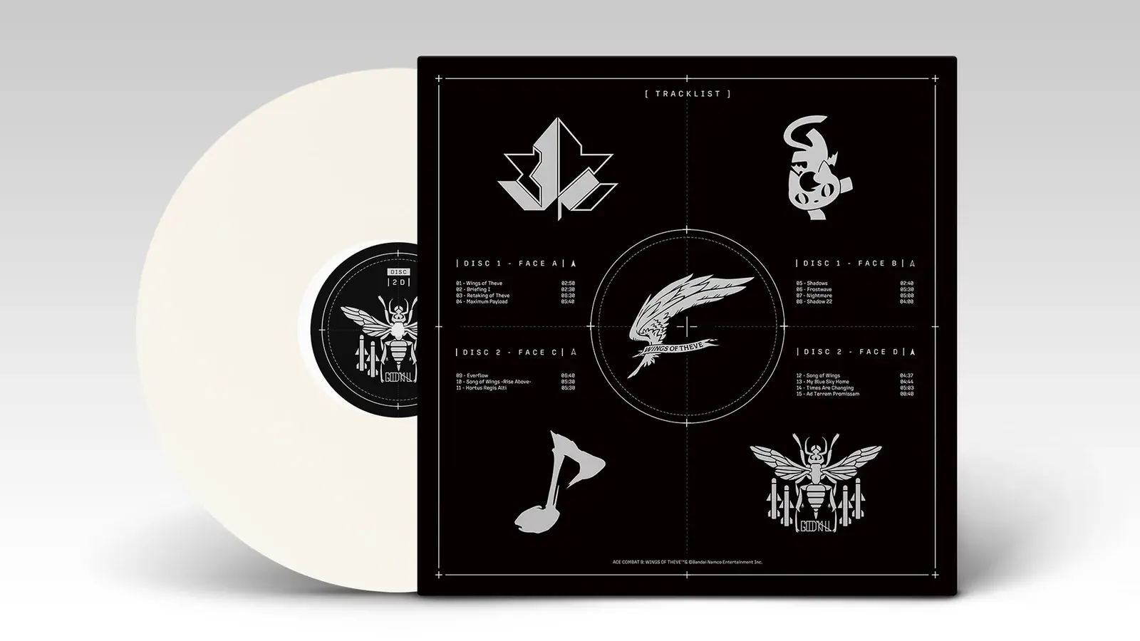Printed track-list insert for ACE COMBAT 8 The Vinyl Collection